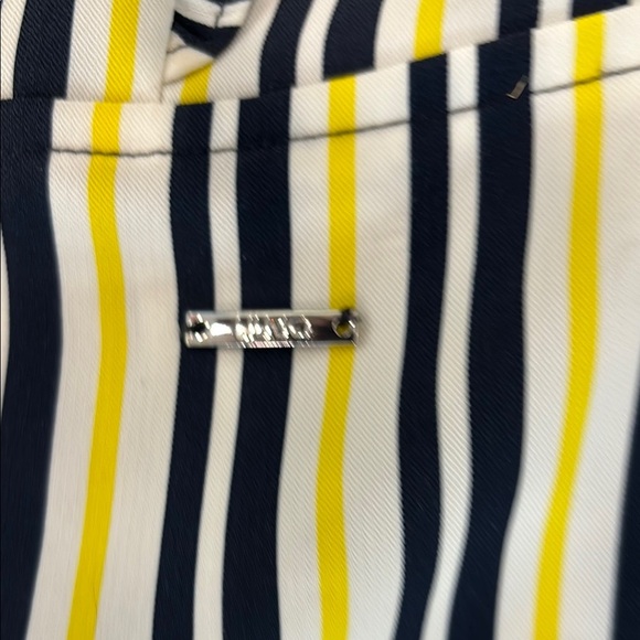 Liu Jo NWT Women's 8 Yellow & Black Stripes One Shoulder Jumpsuit Made in Italy - Picture 6 of 10